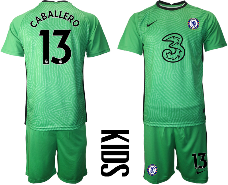 Men 2021 Chelsea green goalkeeper 13. soccer jerseys->chelsea jersey->Soccer Club Jersey